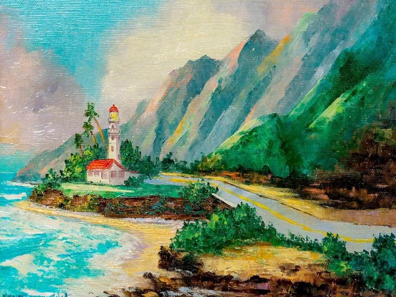 1868-Margaret Giles - Faro di Diamond Head